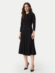 MICHAEL Michael Kors Sukienka dzianinowa MT683J3BFD Czarny Slim Fit. Czarne sukienki damskie MICHAEL Michael Kors, s, bez wzorów, z dzianiny, bez kołnierzyka, bez ramiączek. Za 1,329.00 zł.