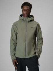 4F Kurtka softshell wiatroodporna membrana 5000 męska - khaki 3XL. Brązowe kurtki męskie 4F, m, bez wzorów, z softshellu, bez kaptura. Za 299.99 zł.