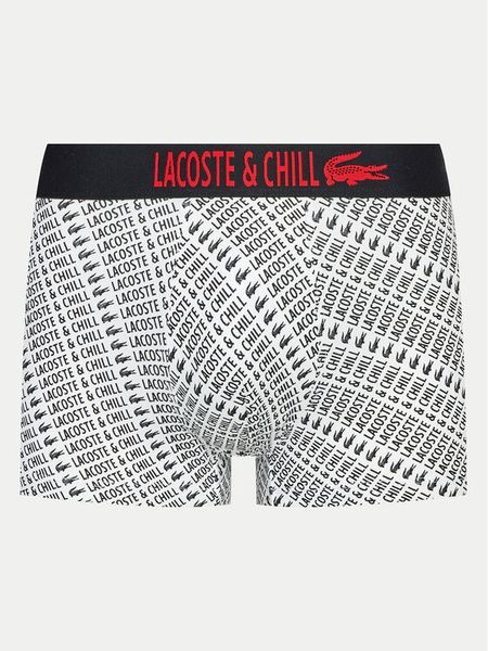 Lacoste Bokserki 5H6424 Biały. Białe bokserki męskie Lacoste, bez wzorów, z bawełny. Za 99.99 zł.