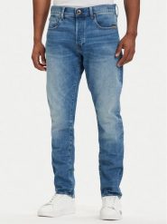 G-Star Raw Jeansy 3301 51003-B631 Niebieski Tapered Fit. Niebieskie jeansy męskie G-Star Raw, z bawełny, retro. Za 469.99 zł.