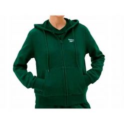 Bluza na co dzień damska REEBOK na zamek z kapturem. Szare bluzy damskie Reebok, s, bez wzorów, bez ramiączek, z kapturem. Za 179.00 zł.