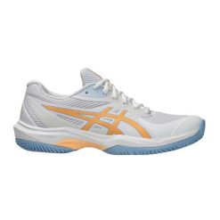 Damskie buty do padla Asics GEL-Game FF. Białe obuwie trekkingowe damskie Asics, z materiału, bez zapięcia. Za 464.40 zł.