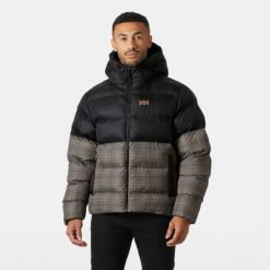 Kurtka puchowa Helly Hansen Oslo Graphic Puffy. Brązowe kurtki męskie Helly Hansen, m, bez wzorów, z puchu, bez kaptura. W wyprzedaży za 1,178.00 zł.