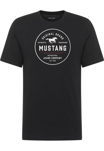 Męski T-Shirt Mustang Style Alex Black 1017333 4142. Czarne t-shirty męskie Mustang, m, bez wzorów, bez kołnierzyka, bez ramiączek. Za 69.99 zł.