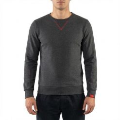 Bluza z bawełny damska NEBI ciemnoszara. Brązowe bluzy damskie Legea, bez wzorów, z bawełny, sportowe, bez ramiączek, bez kaptura. Za 86.00 zł.