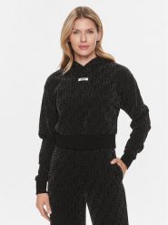 Guess Bluza Gj Logo V4RQ14 KC2W0 Czarny Regular Fit. Czarne bluzy damskie Guess, s, z aplikacjami, z bawełny, bez ramiączek, bez kaptura. Za 209.99 zł.