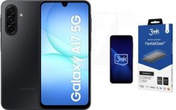 Smartfon Samsung Galaxy A17 5G 8/256GB Czarny (SM-A176BZKDEUE) + FlexibleGlass. Czarne smartfony SAMSUNG. Za 904.00 zł.