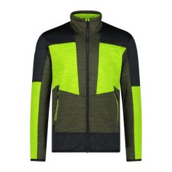 Polarowa kurtka turystyczna CMP. Zielone kurtki męskie CMP, bez wzorów, z polaru, sportowe, bez kaptura. Za 338.85 zł.