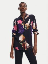 Desigual Koszula Nogoya 24WWCW15 Czarny Regular Fit. Czarne koszule damskie Desigual, s, bez wzorów, z wiskozy, bez kołnierzyka, bez ramiączek. Za 269.99 zł.
