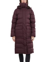 Płaszcz Zimowy Damski Fundango Sabina. Fioletowe płaszcze damskie FUNDANGO, na zimę, m, bez wzorów, z materiału, eleganckie, bez kołnierzyka, bez kaptura. Za 499.00 zł.