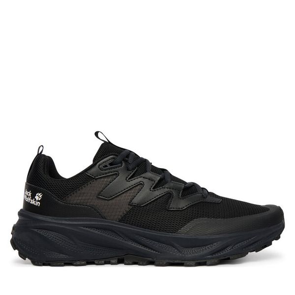 Trekkingi Jack Wolfskin. Czarne buty zimowe męskie Jack Wolfskin, bez wzorów, bez obcasa, bez zapięcia. Za 449.99 zł.