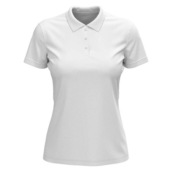 Damska Koszulka Polo Lux. Białe bluzki damskie Stedman, bez wzorów, bez kołnierzyka, bez ramiączek. Za 69.99 zł.