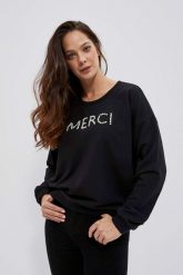 Bluza z napisem. Bluzy damskie MOODO, l, bez wzorów, z bawełny, bez ramiączek, bez kaptura. W wyprzedaży za 59.99 zł.