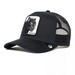Czapka z daszkiem Goorin Bros. The Panther Trucker - 101-0381-BLK. Czarne czapki damskie Goorin Bros, bez wzorów, sportowe. Za 168.00 zł.