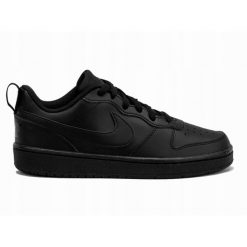 Buty Nike Court Borough Low Czarne Sportowe Sneakersy. Czarne obuwie sportowe damskie Nike, bez wzorów, bez zapięcia, trekkingowe, Nike Court. Za 240.99 zł.