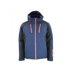 Kurtka narciarska Peak Mountain Softshell. Czarne kurtki sportowe męskie Peak Mountain, m, z aplikacjami, z poliesteru, bez kaptura, narciarskie. Za 499.00 zł.