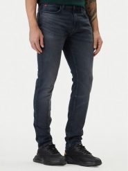 HUGO Jeansy 50556055 Granatowy Extra Slim Fit. Niebieskie jeansy męskie Hugo, z bawełny. Za 519.99 zł.