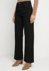 Czarne Szerokie Jeansy z Bawełny z Wysokim Stanem Lediane. Czarne jeansy damskie Born2be, bez wzorów, z bawełny, eleganckie, z podwyższonym stanem. Za 109.99 zł.