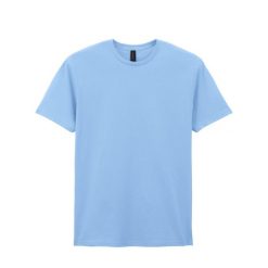 Bawełniana Koszulka Unisex Dla Dorosłych W Miękkim Stylu. Fioletowe bluzki damskie GILDAN, l, bez wzorów, z bawełny, sportowe, bez kołnierzyka, bez ramiączek. Za 42.99 zł.