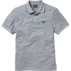 Koszulka polo z czystej bawełny organicznej piqué. Niebieskie koszulki sportowe męskie bonprix, l, bez wzorów, z bawełny, bez ramiączek. Za 67.99 zł.
