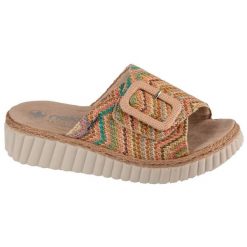 Klapki Rieker Sandals 69253-91 wielokolorowe. Klapki damskie na lato, bez wzorów, z gumy, casualowe, bez obcasa, bez zapięcia. Za 380.93 zł.