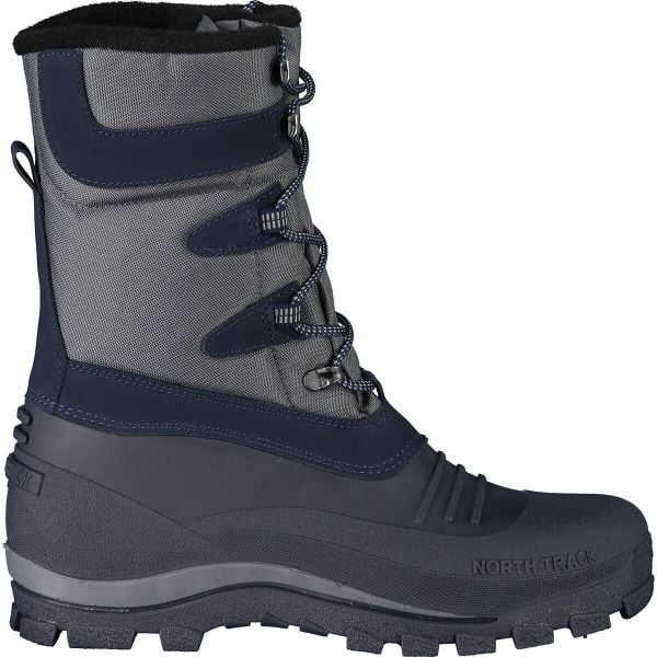 Śniegowce męskie CMP NIETOS wysokie z ociepliną. Szare buty zimowe męskie CMP, na zimę, bez wzorów, bez obcasa, bez zapięcia. Za 449.99 zł.