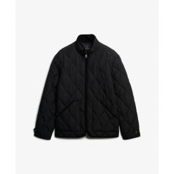 Kurtka puchowa Superdry Estate Liner. Czarne kurtki męskie Superdry, m, bez wzorów, z puchu, eleganckie, bez kaptura. W wyprzedaży za 443.05 zł.