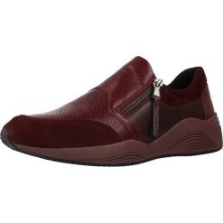 Buty GEOX D OMAYA Bordeaux. Czerwone obuwie trekkingowe damskie Geox, ze skóry, bez zapięcia. Za 381.99 zł.