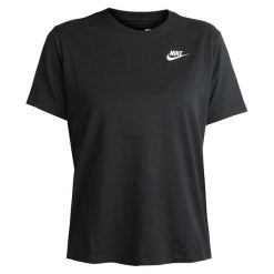 Koszulka sportowa damska Nike Nsw Tee Club. Czarne koszulki sportowe damskie Nike, xs, bez wzorów, z bawełny, bez ramiączek, do biegania. Za 192.00 zł.