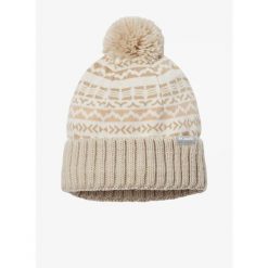 Czapka zimowa Columbia Sweater Weather Pom Beanie - chalk madras. Białe czapki damskie Columbia, na zimę, bez wzorów, sportowe. Za 95.45 zł.