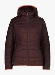 Kurtka damska CMP Jantix. Brązowe kurtki sportowe damskie CMP, l, bez wzorów, z materiału, bez ramiączek, bez kaptura, trekkingowe, primaloft. Za 599.99 zł.