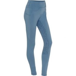 Damskie legginsy jeździeckie z pełną przyczepnością Equipage Kalea. Niebieskie legginsy damskie EQUIPAGE, bez wzorów. Za 338.50 zł.