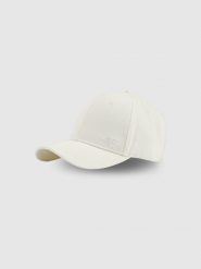 4F Czapka z daszkiem snapback uniseks - biała L/XL (60cm). Białe czapki damskie 4F, bez wzorów, z bawełny, klasyczne. Za 59.99 zł.