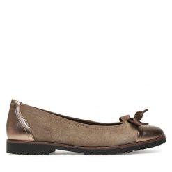 Baleriny Tamaris. Szare balerinki damskie Tamaris, bez wzorów, bez obcasa, bez zapięcia. Za 249.99 zł.