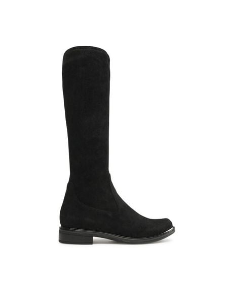 Caprice Kozaki 9-25512-41 Czarny. Czarne kozaki damskie Caprice, bez wzorów, z materiału, bez obcasa, na płaskiej podeszwie, bez zapięcia. Za 379.99 zł.