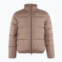 Kurtka EA7 Emporio Armani Train Core Puffy. Brązowe kurtki męskie EA7 Emporio Armani, l, bez wzorów, z materiału, eleganckie, bez kaptura. Za 819.99 zł.
