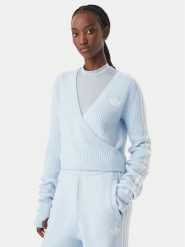 Adidas Sweter Adidas x Jennie Knitted Wrap LD8932 Niebieski jasny Slim Fit. Niebieskie swetry nierozpinane damskie Adidas, m, bez wzorów, z syntetyku, bez kołnierzyka, bez ramiączek. Za 439.99 zł.