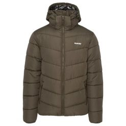 Męska Ocieplana Kurtka Varmi. Zielone kurtki męskie Hi-tec, m, bez wzorów, z puchu, sportowe, bez kaptura. Za 331.99 zł.