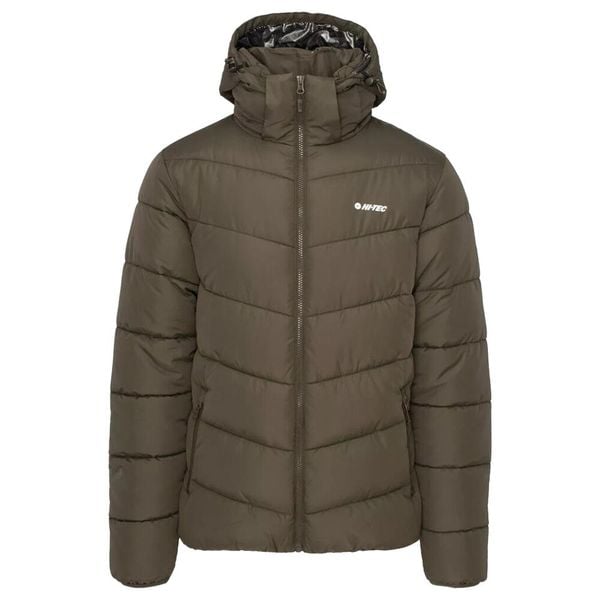 Męska Ocieplana Kurtka Varmi. Zielone kurtki męskie Hi-tec, l, bez wzorów, z materiału, z kapturem. Za 319.99 zł.