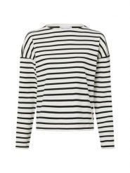 Marie Lund Bluza Kobiety Bawełna biały|czarny, XL. Białe bluzy damskie Marie Lund, xl, bez wzorów, z bawełny, bez ramiączek, bez kaptura. Za 249.95 zł.