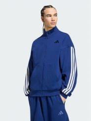 Adidas Bluza Adidas Kit 3-Stripes KW2356 Niebieski Regular Fit. Niebieskie bluzy męskie Adidas, m, bez wzorów, z bawełny, bez ramiączek, bez kaptura. Za 269.99 zł.