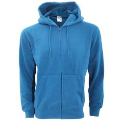 Męska Gładka Bluza Sportowa Z Kapturem Na Zamek. Niebieskie bluzy sportowe męskie SG, l, bez wzorów, z kapturem. Za 134.99 zł.