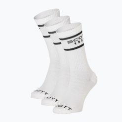 Skarpety SCOTT Retro Casual Crew 3. Białe skarpetki damskie Scott, bez wzorów, z bawełny. Za 62.99 zł.