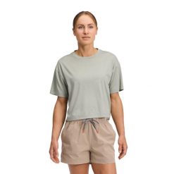 Koszulka damska Black Diamond Circuit SS. Zielone bluzki damskie Black Diamond, bez wzorów, sportowe, bez kołnierzyka, bez ramiączek. Za 258.00 zł.