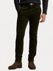 Polo Ralph Lauren Spodnie materiałowe 710879958016 Zielony Slim Fit. Zielone spodnie materiałowe męskie Polo Ralph Lauren, bez wzorów, z materiału. Za 499.99 zł.
