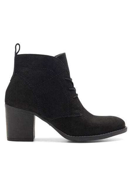 Lasocki Trzewiki WI23-RUTH-04 Czarny. Czarne botki damskie Lasocki, bez wzorów, ze skóry, bez obcasa, na słupku, bez zapięcia. Za 169.99 zł.