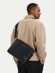 Calvin Klein Torba na laptopa Xl Emblem Aop LV04D3526G Czarny. Czarne torby na laptopa damskie Calvin Klein, bez wzorów, ze skóry. Za 649.99 zł.
