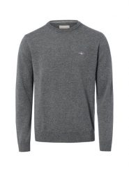 Gant sweter wełniany Mężczyźni Wełna szary, L. Szare swetry męskie GANT, l, bez wzorów, z wełny, biznesowe, bez kołnierzyka, bez ramiączek. Za 699.95 zł.
