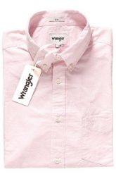 KOSZULA WRANGLER LS 1PKT BUTTON DOWN PEPPA PINK W58833NU6 112129605. Różowe koszule męskie Wrangler, l, bez wzorów, z materiału, bez kołnierzyka, bez ramiączek. Za 119.99 zł.