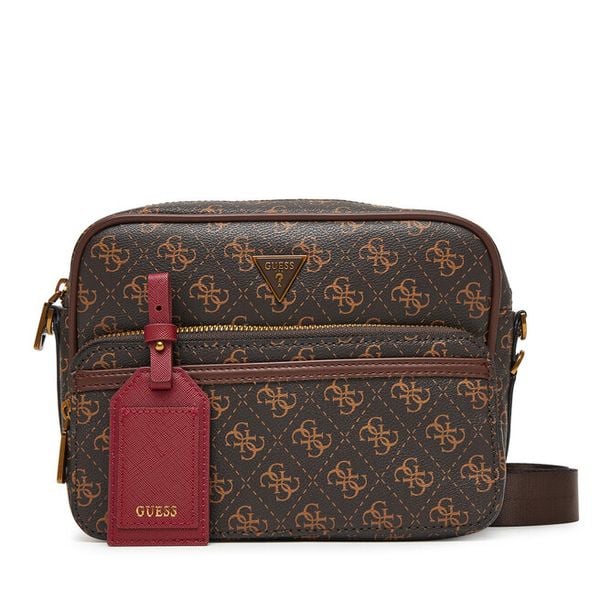 Saszetka Guess. Brązowe saszetki i nerki męskie Guess, z aplikacjami. Za 329.99 zł.